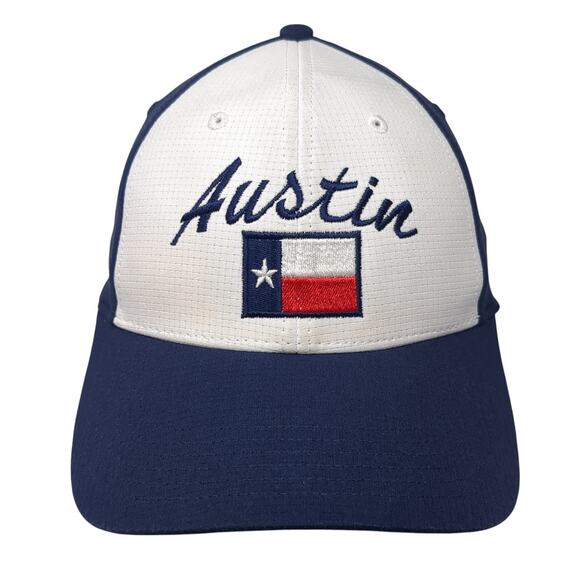 Austin Texas P.J.'s Last Stand 2021 Fitted Baseball Cap Blue M Under Armour - Picture 1 of 9